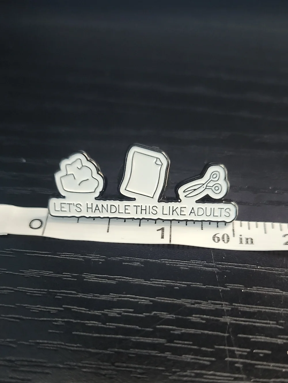 Funny Rock Paper Scissors Enamel Pin